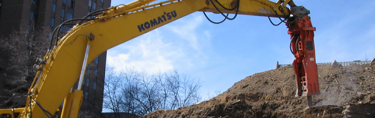 Komatsu excavator with NPK attachment